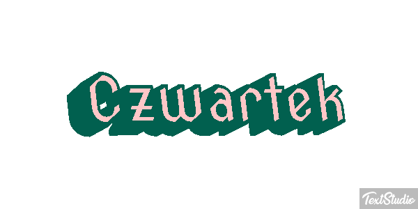 Czwartek Efekt tekstowy