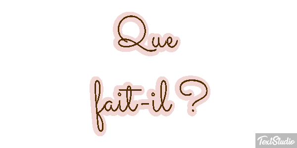 Que fait-il ? Effet de texte