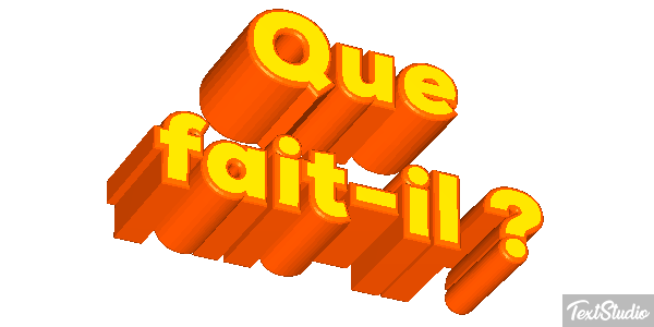 Que fait-il ? Effet de texte
