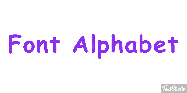 Font Alphabet テキスト効果