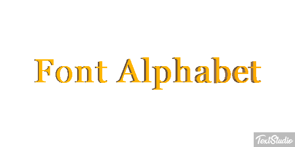 Font Alphabet テキスト効果