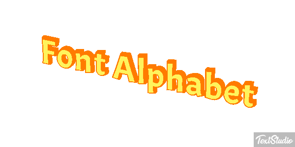 Font Alphabet テキスト効果