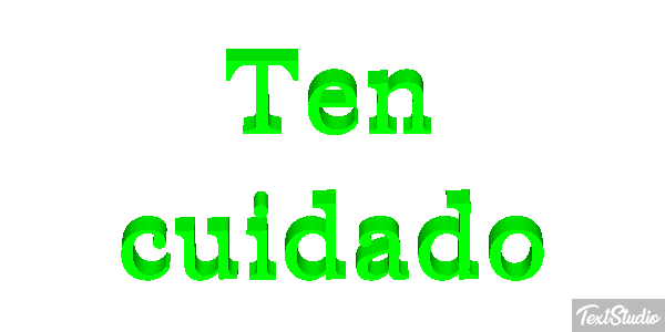 Ten cuidado Efecto de texto