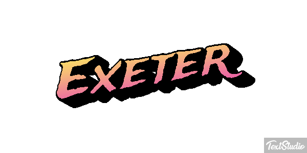 Exeter Текстовый эффект