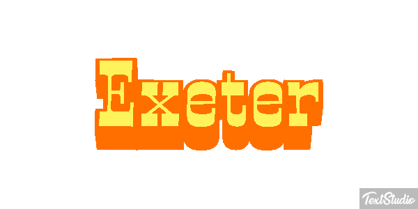 Exeter Текстовый эффект
