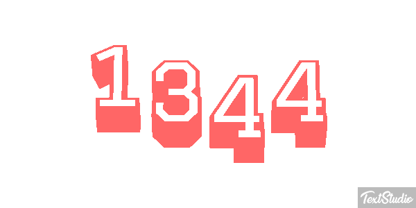 1344 Text effect