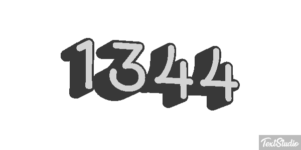 1344 Text effect