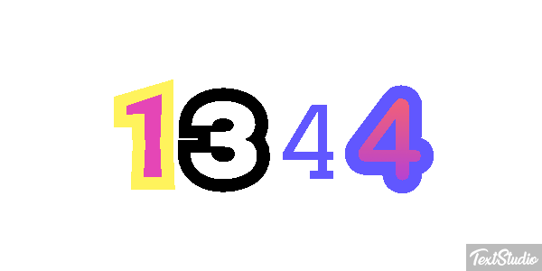 1344 Text effect