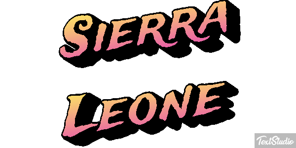 Sierra Leone Text effect