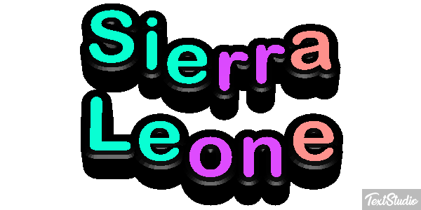 Sierra Leone Text effect