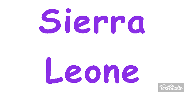 Sierra Leone Text effect