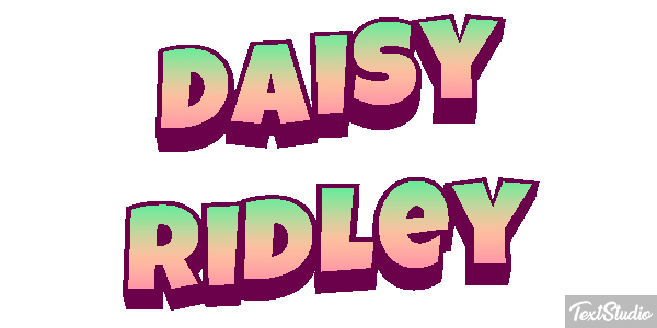 Daisy Ridley Efeito do texto