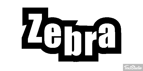 Zebra Text effect