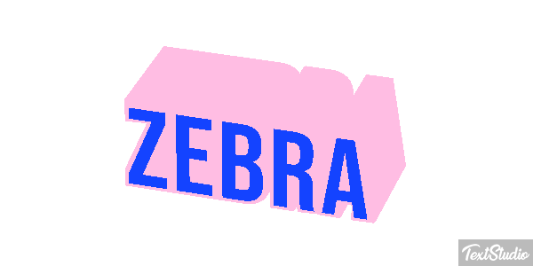 Zebra Text effect