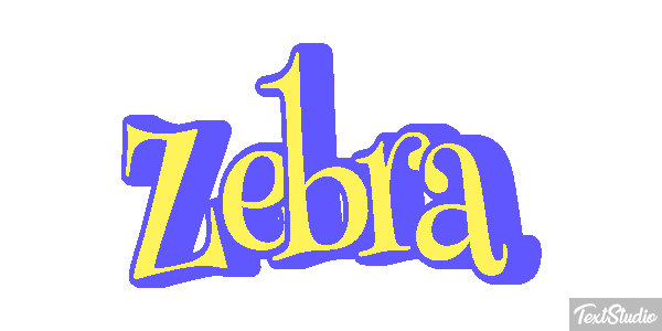 Zebra Text effect