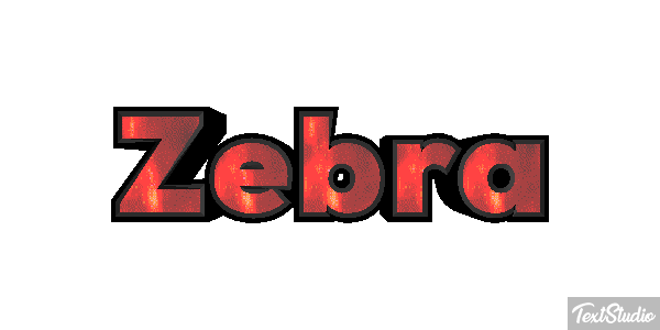 Zebra Text effect
