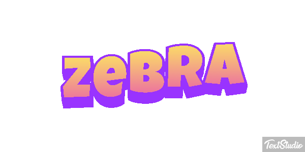 Zebra Text effect
