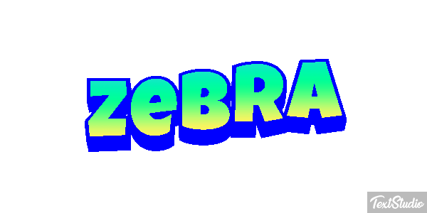 Zebra Text effect