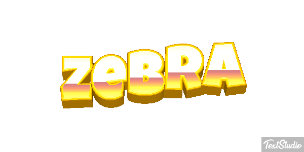 Zebra Text effect