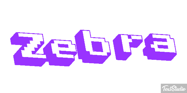 Zebra Text effect