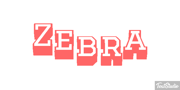 Zebra Text effect