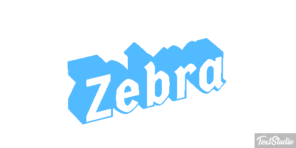 Zebra Text effect