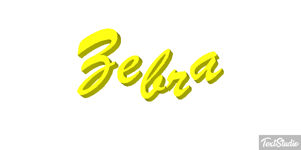 Zebra Text effect