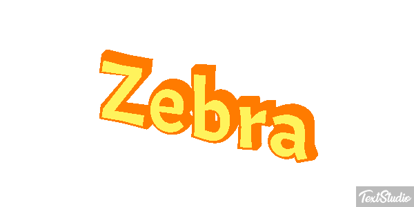 Zebra Text effect