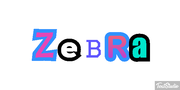 Zebra Text effect