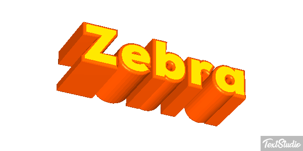 Zebra Text effect