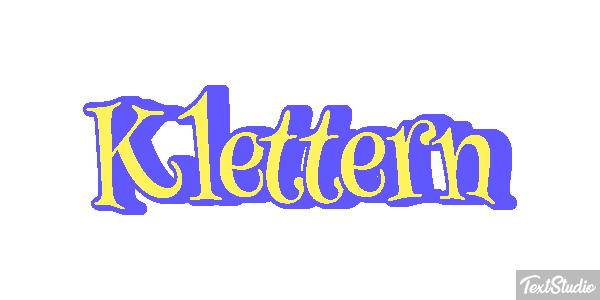 Klettern Efeito do texto