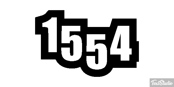 1554 Text effect