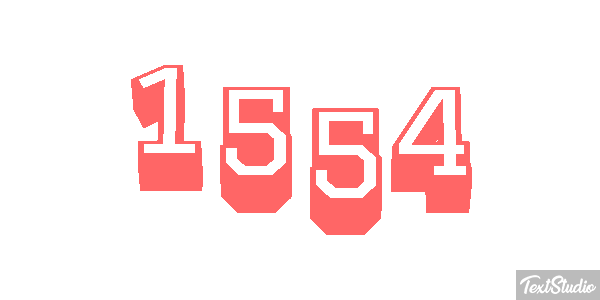 1554 Text effect