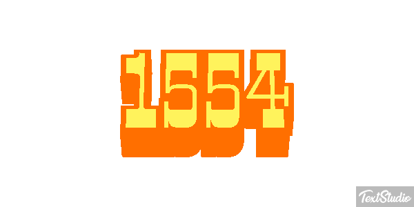 1554 Text effect