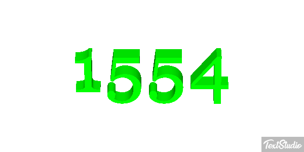 1554 Text effect