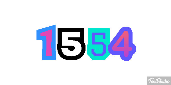 1554 Text effect