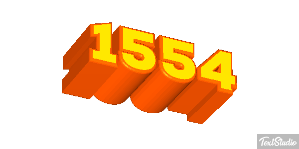 1554 Text effect