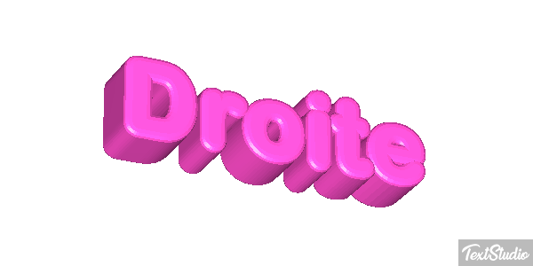 Droite Tekst effect