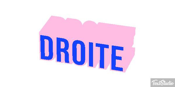 Droite Tekst effect