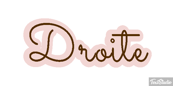 Droite Tekst effect