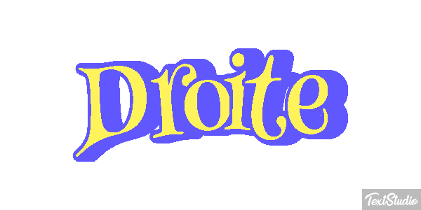 Droite Tekst effect