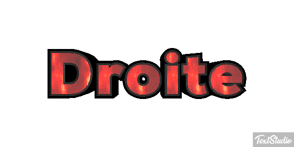 Droite Tekst effect