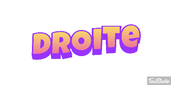 Droite Tekst effect