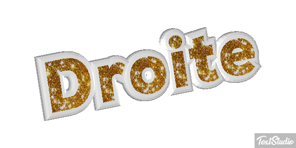 Droite Tekst effect
