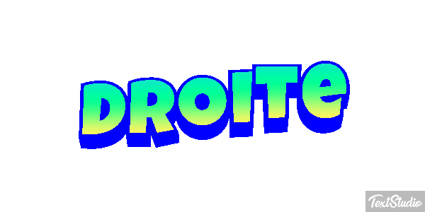 Droite Tekst effect