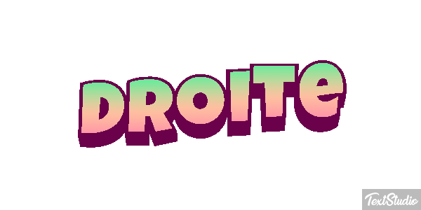 Droite Tekst effect