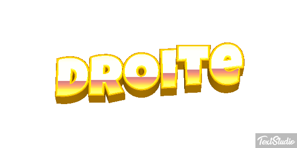 Droite Tekst effect