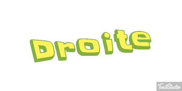 Droite Tekst effect