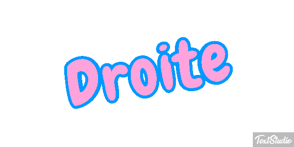 Droite Tekst effect