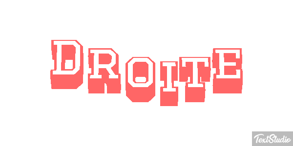 Droite Tekst effect